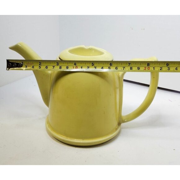 Vintage Hall 1950s Ceramic Yellow Teapot With Lid - Picture 8 of 9